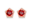 18K Rose Gold 2.35 ct Ruby Earrings with Diamonds