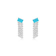 18K White Gold 1.34ct Paraiba Tourmaline Earrings with Diamonds