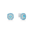 18K White Gold 1.71 ct Paraiba Tourmaline Earrings with Diamonds