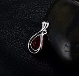 18K White Gold 5.30 ct Ruby Pendant with Natural Diamond