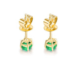 18Kt Gold 0.70ct Emerald Earrings