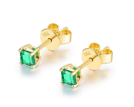 18Kt Gold 0.70ct Emerald Earrings
