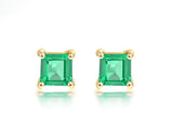 18Kt Gold 0.70ct Emerald Earrings
