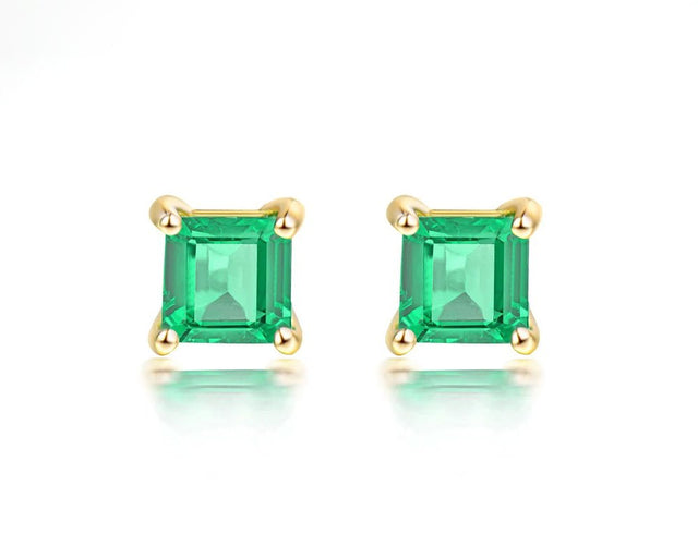 18Kt Gold 0.70ct Emerald Earrings