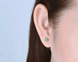 18Kt Gold 0.70ct Emerald Earrings