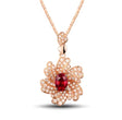 18Kt Rose Gold 0.60 ct Ruby Pendants