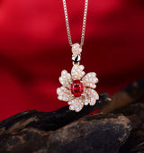 18Kt Rose Gold 0.60 ct Ruby Pendants