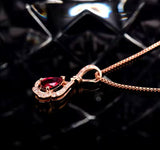 18Kt Rose Gold 0.80 ct Ruby Pendants