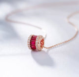 18Kt Rose Gold 0.85 ct Ruby Pendants