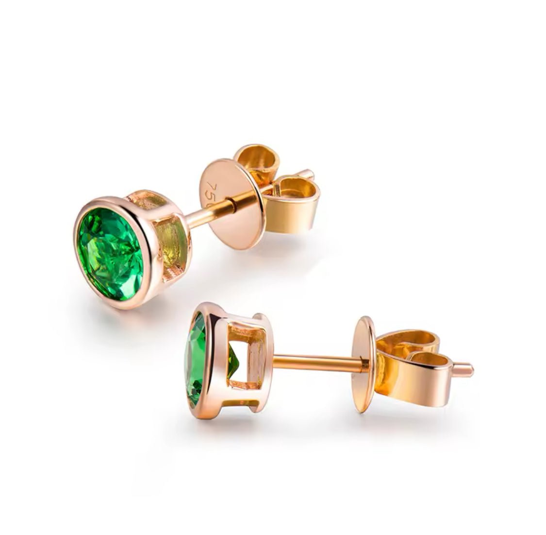 18Kt Rose - Gold 0.95 ct Tsavorite Earrings