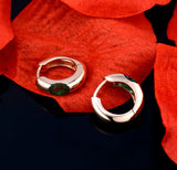 18Kt Rose Gold 1.00 ct Emerald Earring