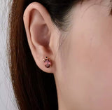 18kt Rose Gold 1.45 ct Tourmaline Earrings