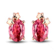 18kt Rose Gold 1.45 ct Tourmaline Earrings
