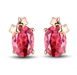 18kt Rose Gold 1.45 ct Tourmaline Earrings
