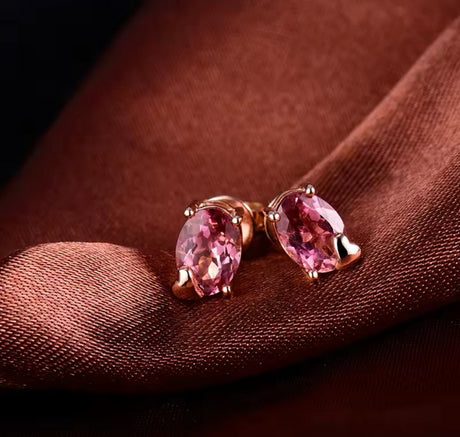 18kt Rose Gold 1.51 ct Tourmaline Earrings
