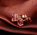 18kt Rose Gold 1.51 ct Tourmaline Earrings