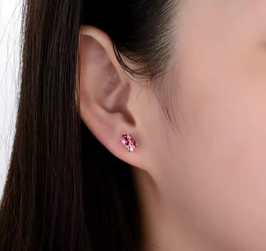 18kt Rose Gold 1.51 ct Tourmaline Earrings