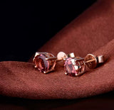 18kt Rose Gold 1.63 ct Tourmaline Earrings