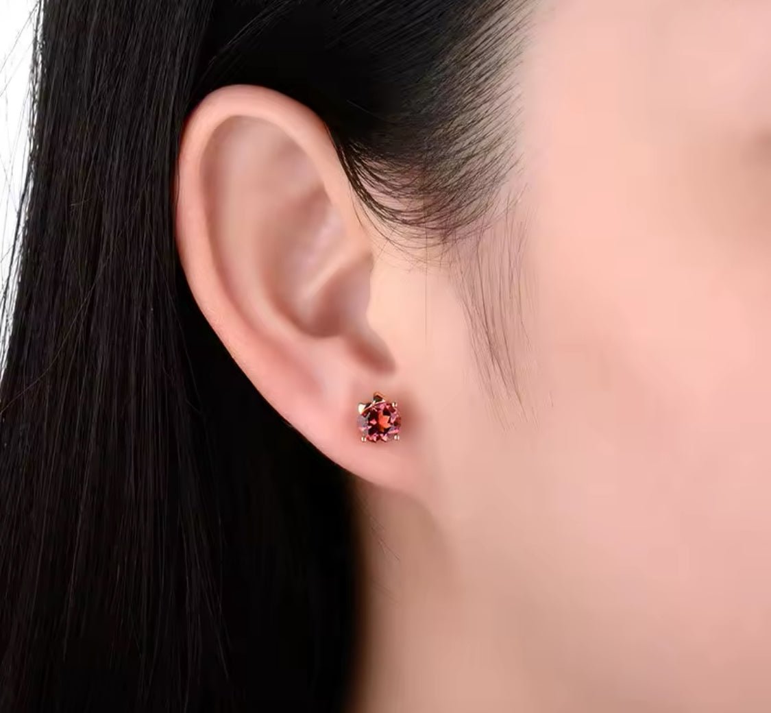 18kt Rose Gold 1.63 ct Tourmaline Earrings