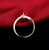 18Kt Rose Gold Diamond & 0.49 ct Ruby Ring