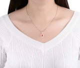 18Kt Rose Gold Natural Diamond 0.56 ct Tourmaline Pendant