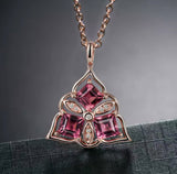 18Kt Rose Gold Natural Diamond 1.60 ct Tourmaline Pendant