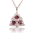 18Kt Rose Gold Natural Diamond 1.60 ct Tourmaline Pendant