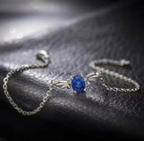 18Kt White Gold 0.74 ct Sapphire Bracelet