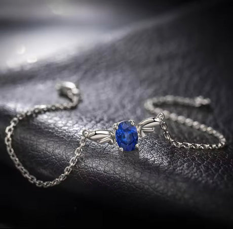 18Kt White Gold 0.74 ct Sapphire Bracelet