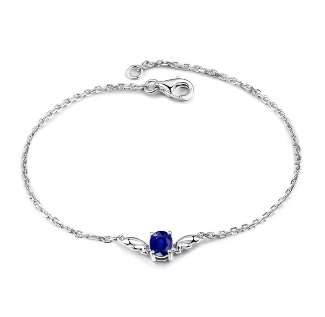 18Kt White Gold 0.74 ct Sapphire Bracelet