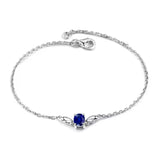 18Kt White Gold 0.74 ct Sapphire Bracelet