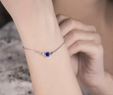 18Kt White Gold 0.74 ct Sapphire Bracelet