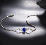18Kt White Gold 0.74 ct Sapphire Bracelet