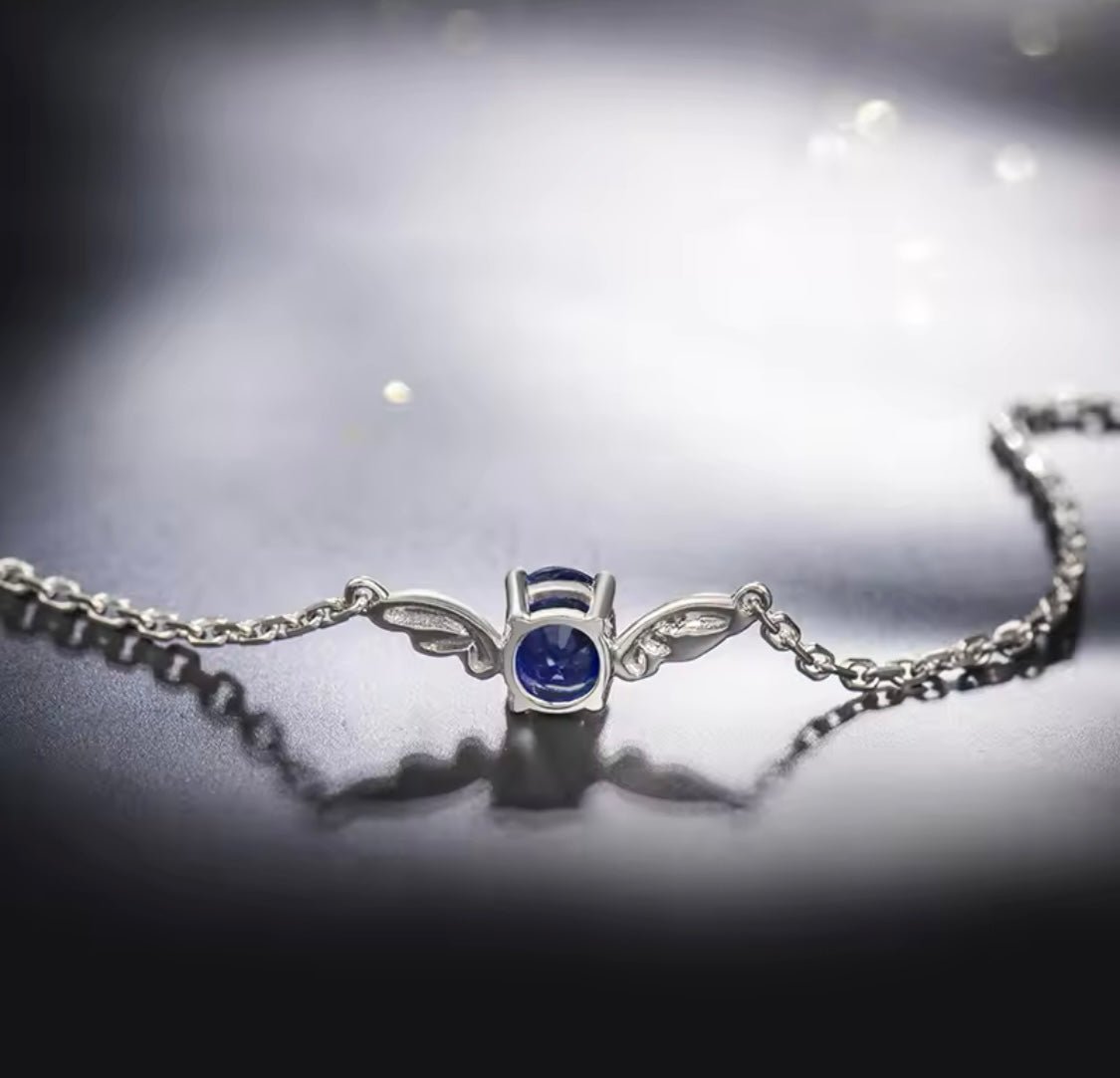 18Kt White Gold 0.74 ct Sapphire Bracelet