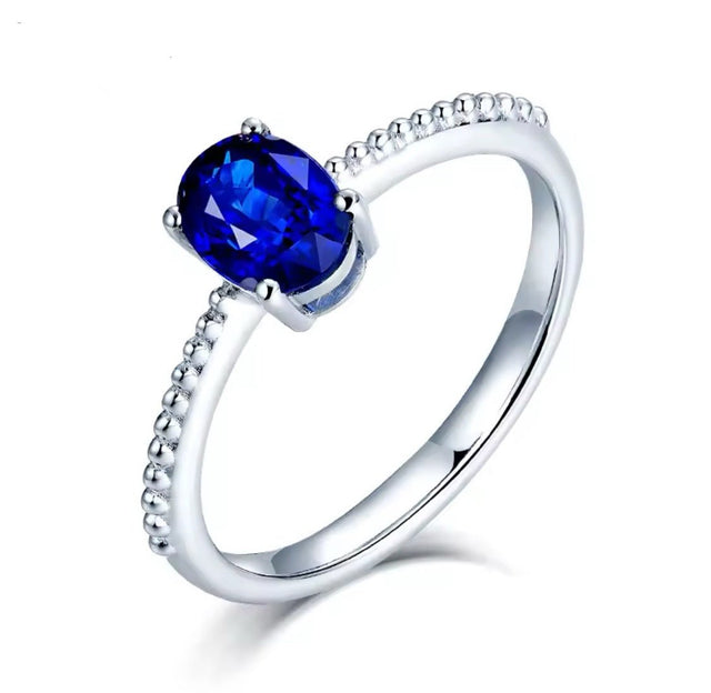 18Kt White Gold 0.87 ct Sapphire Ring