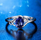 18Kt White Gold 0.88 ct Tanzanite Ring
