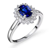 18Kt White Gold 0.88 ct Tanzanite Ring with Diamonds
