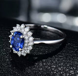 18Kt White Gold 0.88 ct Tanzanite Ring with Diamonds