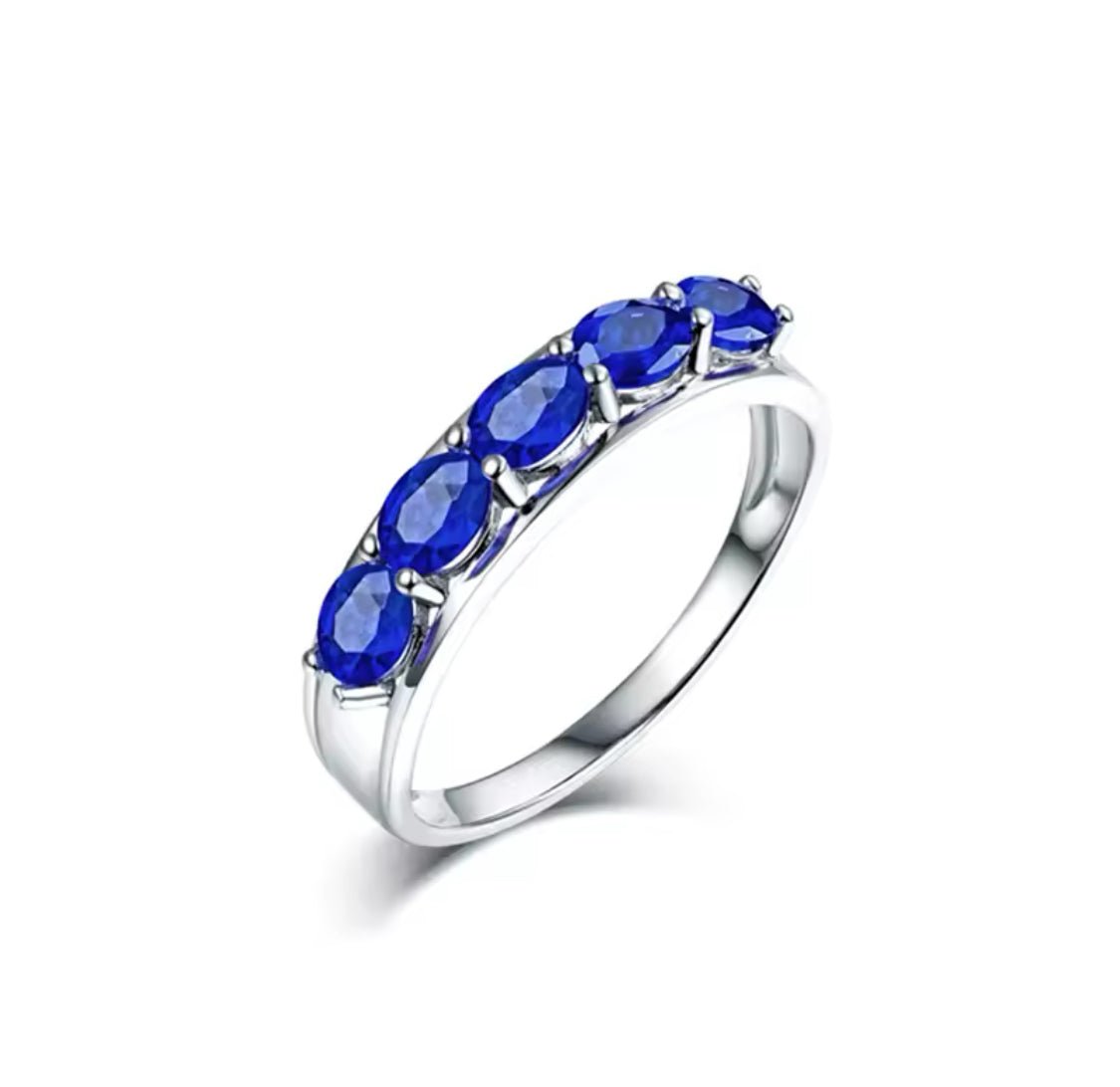 18Kt White Gold 1.06 ct Sapphire Ring