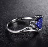 18Kt White Gold 1.15 ct Tanzanite Ring with Diamonds