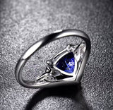 18Kt White Gold 1.15 ct Tanzanite Ring with Diamonds