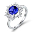 18Kt White Gold 1.25 ct Tanzanite Ring with Diamonds