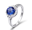 18Kt White Gold 1.40 ct Tanzanite Ring with Diamonds