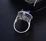 18Kt White Gold 14.86 ct Tanzanite Ring / Pendant with Diamonds (Unisex)