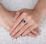 18Kt White Gold 1.52 ct Tanzanite Ring with Diamonds