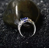 18Kt White Gold 1.97 ct Tanzanite Ring with Diamonds