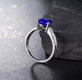 18Kt White Gold 2.25 ct Tanzanite Ring with Diamonds