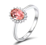 18kt White Gold Diamond 0.82 ct Tourmaline Ring