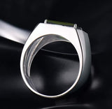 18kt White Gold Diamond 2.30 ct Green Tourmaline Ring (Unisex)