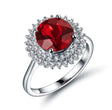 18Kt White Gold Diamond 3.20 ct Ruby Ring